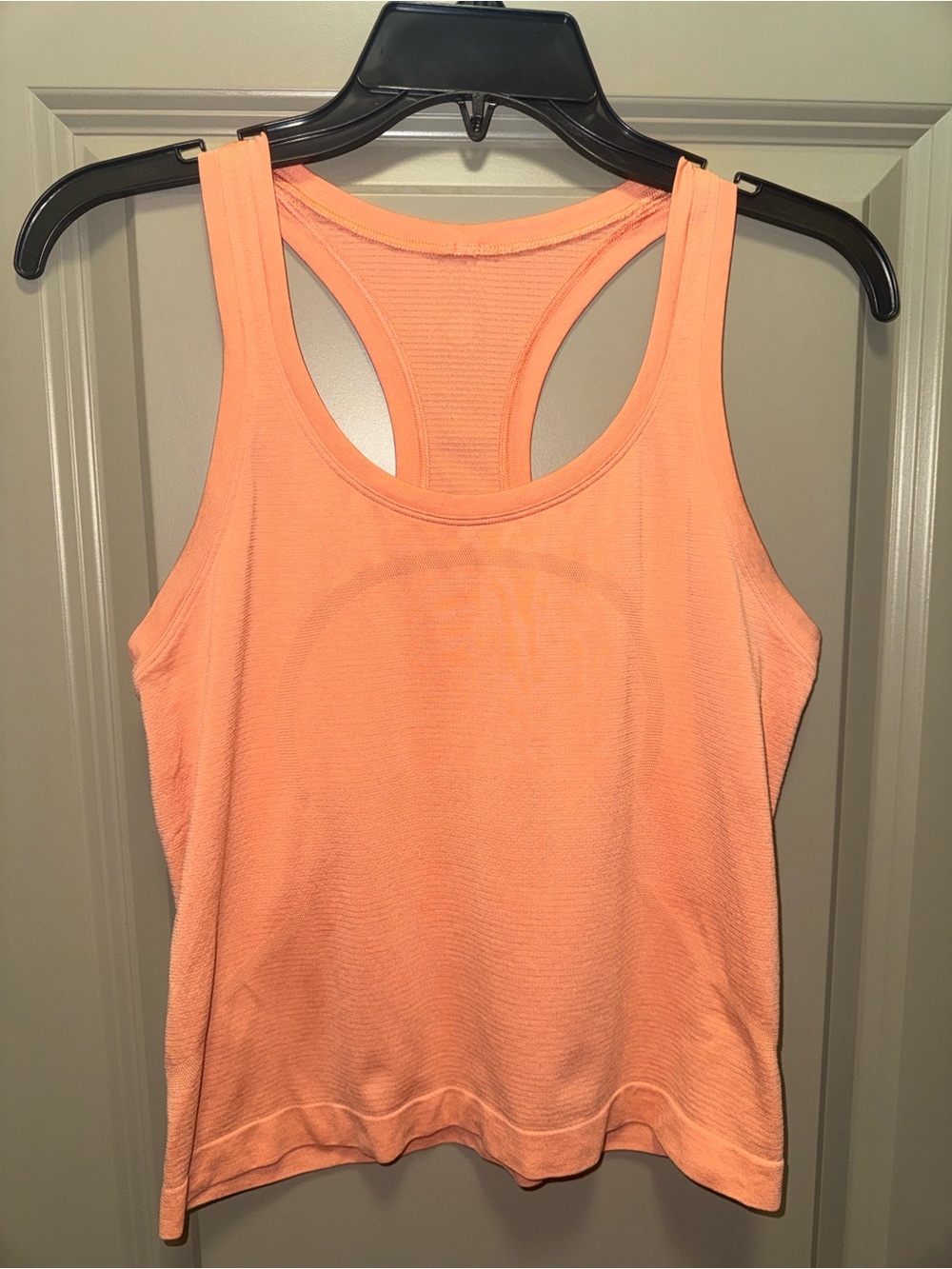 Lululemon athletica swiftly tech racerback tank top in race length, Peach Orange